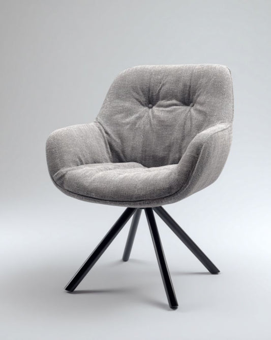 Chaise de salon en tissu bouclé pour un confort optimal - 70 x 65 x 85cm
