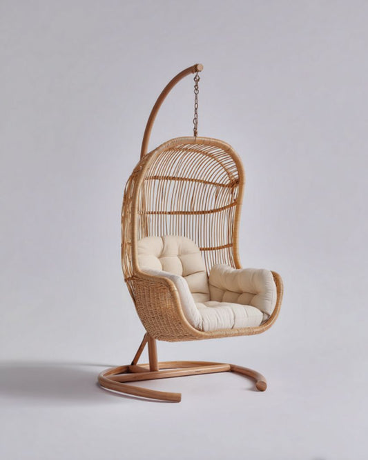 Chaise suspendue en rotin pour intérieur et extérieur - 100 x 80 x 130cm